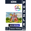 Eğlenceli Eğitici Görsel Algı Problem Çözme Becerisi Çocuk Büyük Boy PUZZLE 24 Parça SİRK
