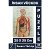 Premium Eğlenceli Eğitici Görsel Algı Motor Becerisi Geliştiren Çocuk PUZZLE 36 Parça İNSAN VÜCUDU