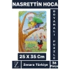 Eğlenceli Eğitici Görsel Algı Motor Becerisi Geliştiren Çocuk Boyamalı PUZZLE 36Parça NASREDDİN HOCA