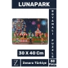 Eğlenceli Eğitici Görsel Algı Motor Becerisi Geliştiren Çocuk Boyamalı PUZZLE 80 Parça LUNAPARK