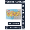 Premium Eğlenceli Eğitici Görsel Algı Motor Becerisi Geliştiren Çocuk PUZZLE 36 Pr TÜRKİYE HARİTASI