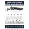 Premium Yüksek Kalite Kompakt 3 in 1 Fayans Derz Silikon Kazıyıcı Uygulayıcı 5 Silikon Başlık Hediye