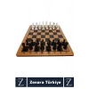 Zihinsel Gelişim Mantık Odaklanma Öngörü Problem Çözme Beceri Ahşap Platformlu Plastik Taşlı SATRANÇ