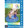 Kompakt Dayanıklı Güvenli Eğlenceli Ev Bahçe Teras 280 Litre +2 Yaş 3 Halkalı ŞİŞME ÇOCUK HAVUZU