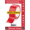 Ultra Güçlü Su Neme Dayanıklı Çok Amaçlı Montaj Onarım İzolasyon Tamir Bantı Kırmızı 48 Mmx10Mt 5 Ad
