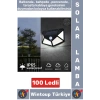 Outdoor Dış Mekan Aydınlatma Güneş Enerjili Hareket Sensörlü 3 Modlu 100 Led Solar Bahçe Lambası
