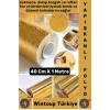 Kolay Temizlenir Yağ Kir Koruyucu Mutfak Tezgah Çekmece Dolap GOLD Yapışkanlı Folyo 40 Cm X 1 Metre