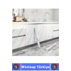 Kolay Temizlenir Isıya Dayanıklı Nem Kir Yağ Su Geçirmez Çok Şık Mermer Desenli Kaplama Kağıdı 5 Mtr