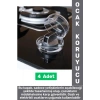 Gazlı Elektrikli Ocak Uyumlu Montajsızz Çocuk Bebek Güvenlik Ocak Düğmesi Koruyucu Kapak 4 Adet
