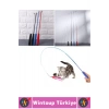 Evcil Hayvan Pet Zihinsel Fiziksel Gelişim İlgi Çeken Eğlenceli Teleskopik Zilli Tüylü Kedi Oyuncağı