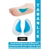Konforlu Yürüyüş Spor Düz Taban Ayak Şekil Bozukluğu Gideren Boşluk Doldurucu Silikon Tabanlık 1Çift