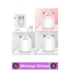 Portatif Sessiz Çalışır Şık Sevimli Kedi Tasarımlı Humidifier USB Şarjlı Oda Hava Nemlendirici 250ML