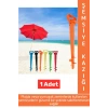 Dayanıklı Montaj Gerektirmez Kolay Kullanım Deniz Plaj Plastik Şemsiye Sabitleme Kazığı 41 X 16 Cm
