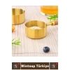 Pratik Mutfak Yemek Hazırlık Bakliyat Sıvı Ölçüm Estetik Gold Renk 4lü Ahşap Saplı Metal Ölçü Kaşığı