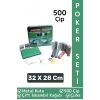 Luxery Blackjack Texas Holdem Casino 500 Poker Çipi Çift İskambil Kağıdı Metal Kutu Poker Oyunu Seti