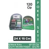 Premium Blackjack Texas Holdem Casino 120 Poker Çip Çift İskambil Kağıdı Metal Kutu Poker Oyunu Seti
