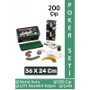 Luxery Blackjack Texas Holdem Casino 200 Poker Çipi Çift İskambil Kağıdı Metal Kutu Poker Oyunu Seti