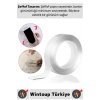 Ultra Güçlü Esnek Kesilebilir Kolay Kullanım Estetik Çift Taraflı Nano Şeffaf Bant 3 Cm X 2 Metre