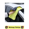 Araç İç Dış Temizleme Yüksek Emici Çift Katlı Kalın Yünlü Mikrofiber Araba Temizlik Bezi 50x70 Cm