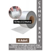Ultra Güçlü Su Geçirmez Isıya Dayanıklı Alüminyum İzolasyon Tamirat 72 Mm X 2 Metre Çamur Bant 4 Adt