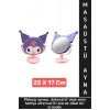 Dekoratif Hediyelik Sevimli Figür Kuromi Tasarımlı Komodin Makyaj Masası Masa Üstü Ayna 25 X 17 Cm