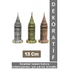 Dekoratif Obje Biblo Süs İstanbul Hatıra Koleksiyon Hediyelik Çok Şık Minyatür Galata Kulesi 13 Cm