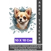Özel Tasarım Araç Dış Modifiye Eğlenceli Yaratıcı Şık 3D Evcil Hayvan Kedi Köpek Sticker 10 X 10 Cm