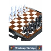 Eğlenceli Çocuk Yetişkin Aile Okul Eğitici Taşıma Çantalı Tavla Satranç Dama 3 in 1 Özel Oyun Seti