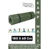 Dayanıklı Kamp Outdoor Yoga Pilates Su Geçirmez Hafif 12 Mm Kalın Köpük 180 X 60 Cm Askeri Haki Mat