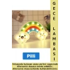 Çocuk Bebek Odası Aydınlatma Güvenlik Asılabilir Tasarım Gülen Bulutlu Gökkuşağı Masa Gece Lambası
