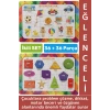 Eğlenceli Motor Zihinsel Beceri Geliştiren Eğitici Çocuk Puzzle Oyuncaklar Şekiller İkili SET 36 Prç