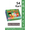 Yeni Nesil Çocuk Genç Yetişkin Dil Bilgisi Hafıza Gelişim Öğretici Eğlenceli Oyun İSİM ŞEHİR 54 Kart
