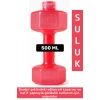 Dayanıklı Plastik Gündelik Spor Fitness Şık Tarz Eğlenceli Dumbell Tasarımlı Dambıl Suluk 500 ML