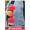 Dayanıklı Plastik Gündelik Spor Fitness Şık Tarz Eğlenceli Dumbell Tasarımlı Dambıl Suluk 500 ML