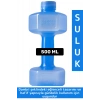 Dayanıklı Plastik Gündelik Spor Fitness Şık Tarz Eğlenceli Dumbell Tasarımlı Dambıl Suluk 500 ML