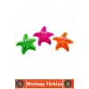Evcil Hayvan Köpek Diş Temizliği Kaşıma Masaj İlgi Çekici Denizyıldızı Figür Çiğneme Oyuncağı 4 Adet