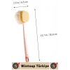 Ergonomik Tutuş Hassas Derin Temizlik Çift Taraflı Asılabilir Saplı Banyo Duş Fırçası 35 X 6.5 Cm