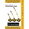 Esnek Başlıklı Islak Kuru Kullanım 50 Cm-102 Cm Ayarlanabilir Teleskopik Saplı Oto Yıkama Fırçası