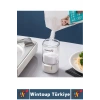 Premium Dayanıklı Toz-Taneli Kullanım Şeffaf Gövde Basmalı Baharatlık Tuzluk Seti 380 ML X 4lü SET