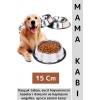 Premium Yüksek Kaliteli Dayanıklı Kaymaz Kauçuk Taban Evcil Hayvan Kedi Köpek Mama Su Kabı 15 Cm