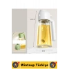 Ergonomik Sızdırmaz Tasarım Yağ Dökme Püskürtme Çift Modlu Özel Başlıklı Cam Yağdanlık 550 ML