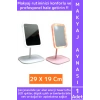 Premium Profesyonel Ev Kuaför Kullanım Hediyelik Şık Diktörgen Led Işıklı Makyaj Aynası 29 X 19 Cm