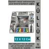Dayanıklı Gündelik Ev İş Kullanım Dekoratif Hediyelik Şık İstanbul Süslemeli Metal Küllük 12 X 12 Cm