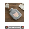 Termal Yapı Karın Bel Eklem Ağrı Sevimli Papyonlu Kedi Figür Yumuşak Peluş Sıcak Su Torbası 1 Litre
