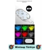 Montaj Gerektirmeyen Mıknatıslı Yapışkanlı Dolap Araç İçi Kamp Dokunmatik Hafif Mini 6 LED RGB Işık