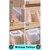 Kendinden Yapışkanlı Mutfak Banyo Balkon Ofis Kamp Piknik Katlanabilir Çöp Poşeti Tutucu Aparat