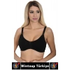 Toparlayıcı Rahat Tam Kalıp Dikişsiz Balensiz Nefes Alabilir Yumuşak Pamuklu Penye Emzirme Sütyeni