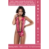 Özel Model Yılbaşı Sevgililer Günü Gece Zarif Şık Sexy Fantezi Fiyonk Detay Kadın Fuşya Bodysuit
