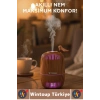 Premium Buhar Makinesi Şık Kuş Detaylı Ahşap Görünümlü Renkli LED Işık Oda Hava Nemlendirici 280 ML