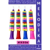 Eğitici Çocuk Müzik Nota Öğrenimi Eğlenceli Üflemeli Tuşlu Çalgı Renkli Plastik Melodika 41 X 5 Cm